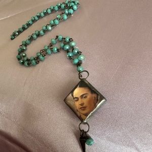 Dual sided Frida Kahlo Necklace